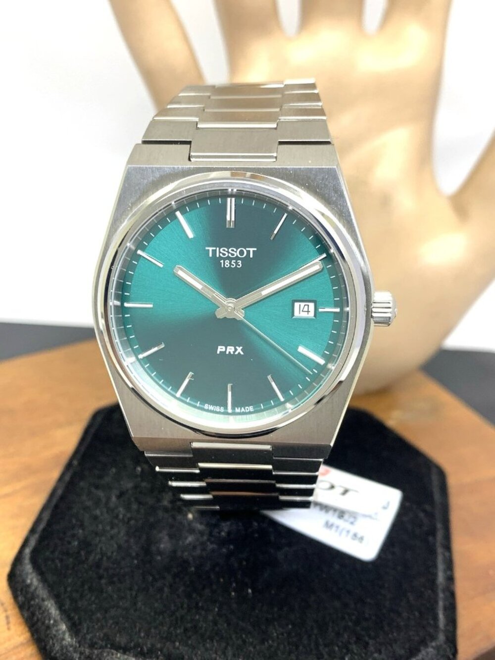 Tissot PRX Men's Watch Swiss Quartz Green Dial Silver Steel 40mm T1374101109100